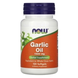 Специальные добавки NOW Garlic Oil 1500 mg   (100 softgels)